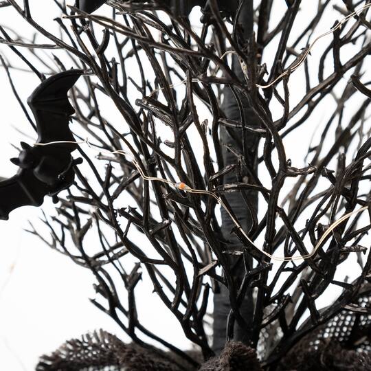 Glitzhome® 20" Lighted Halloween Bats Table Tree Decor